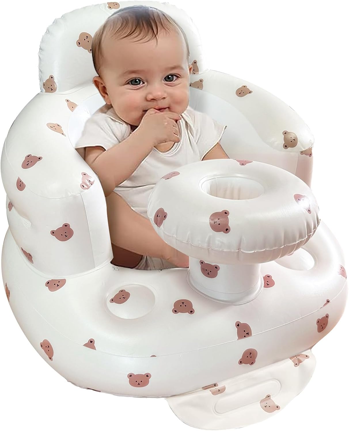 Solvora Inflatable Baby Seat - Built-in Pump, Back Support