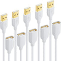 Besgoods 5-Pack USB Extension Cable Set - 10ft Long Reach for Seamless Connectivity