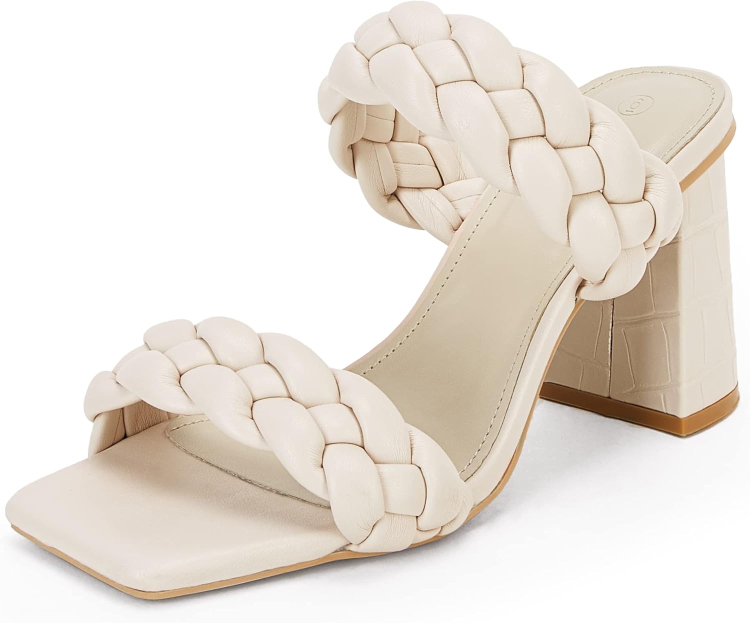 Stylish Syktkmx Womens Braided Heels Sandals for Summer Fun