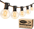 Brightever Outdoor String Light 150FT with 75 G40 Globes - Long