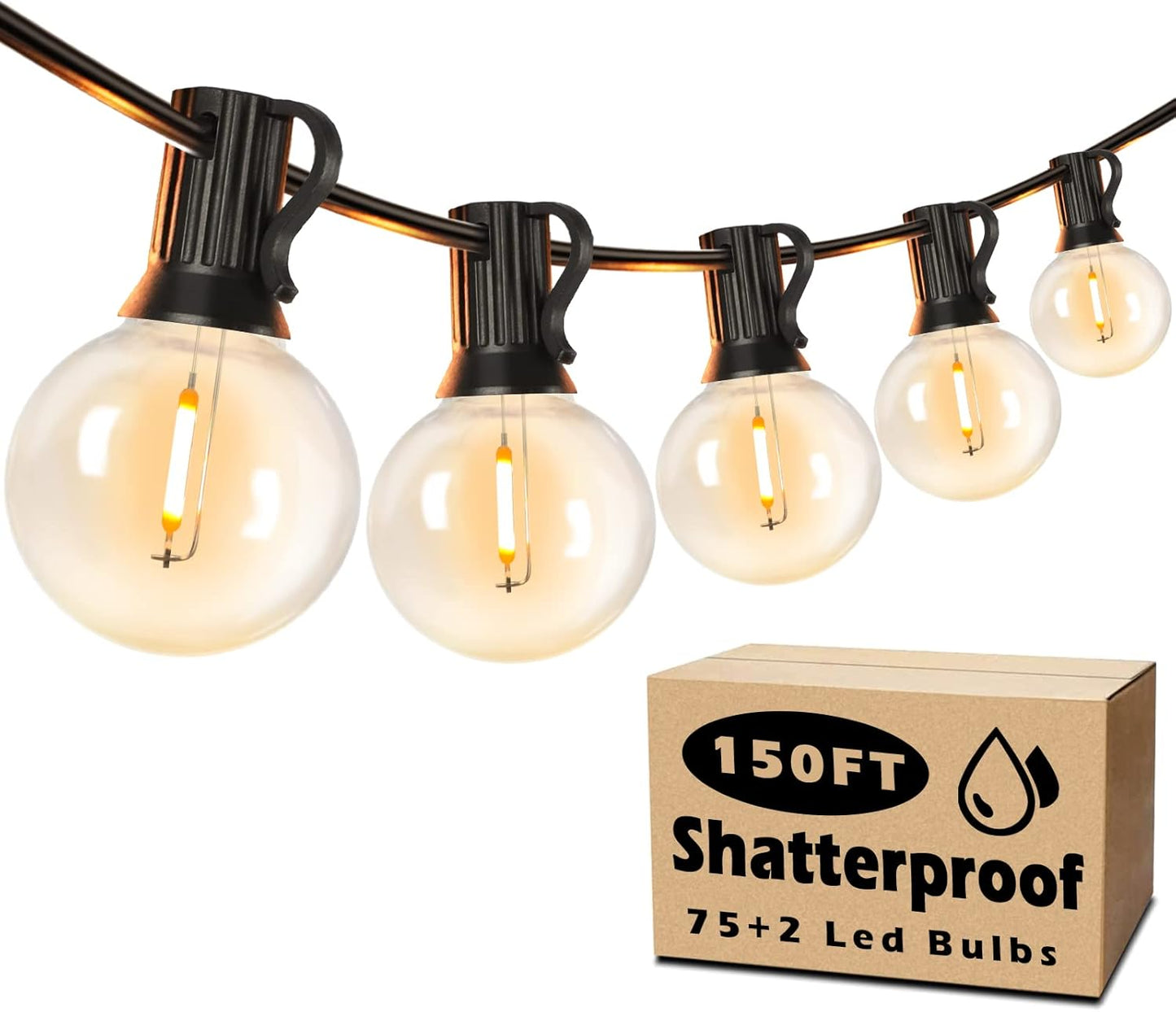 Brightever Outdoor String Light 150FT for Perfect Ambiance
