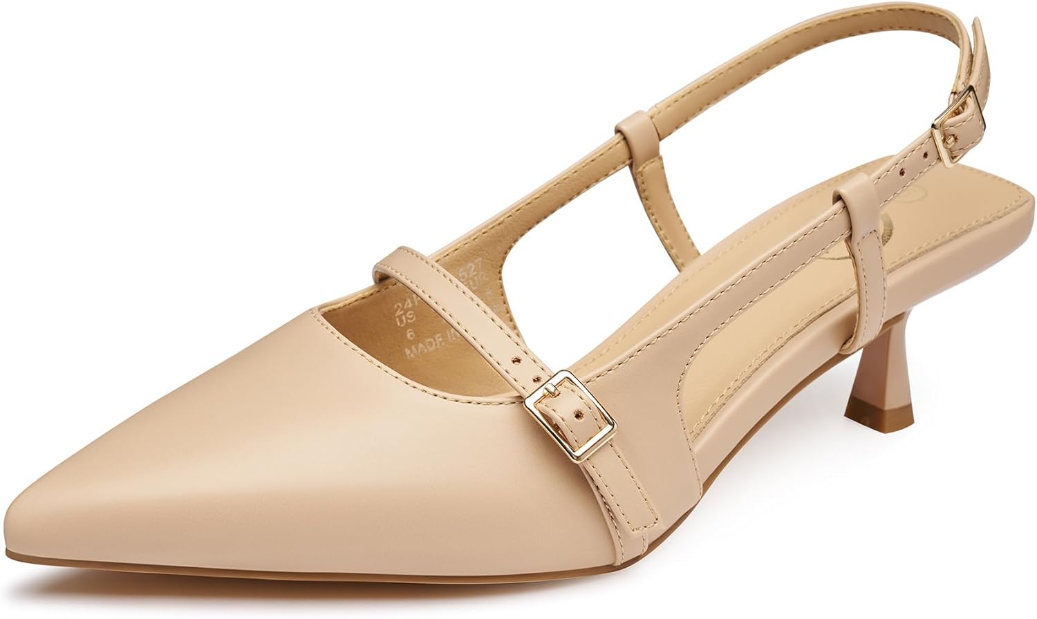 Trary Slingback Heels for Women - Stylish Pointed Toe Pumps