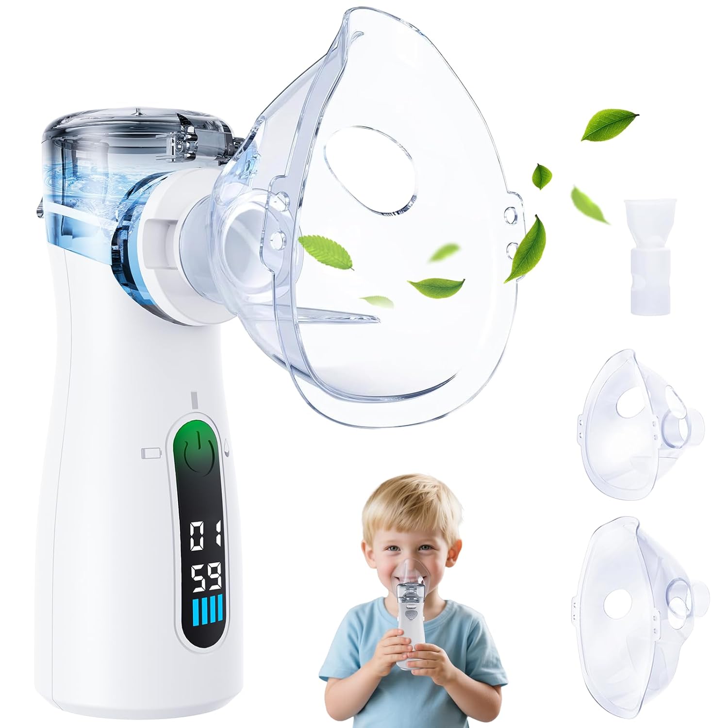 Nessl Portable Mesh Nebulizer for Adults and Kids - Dual Mode