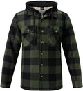 Winter Heavy Sherpa Lined Fleece Plaid Flannel Jacket