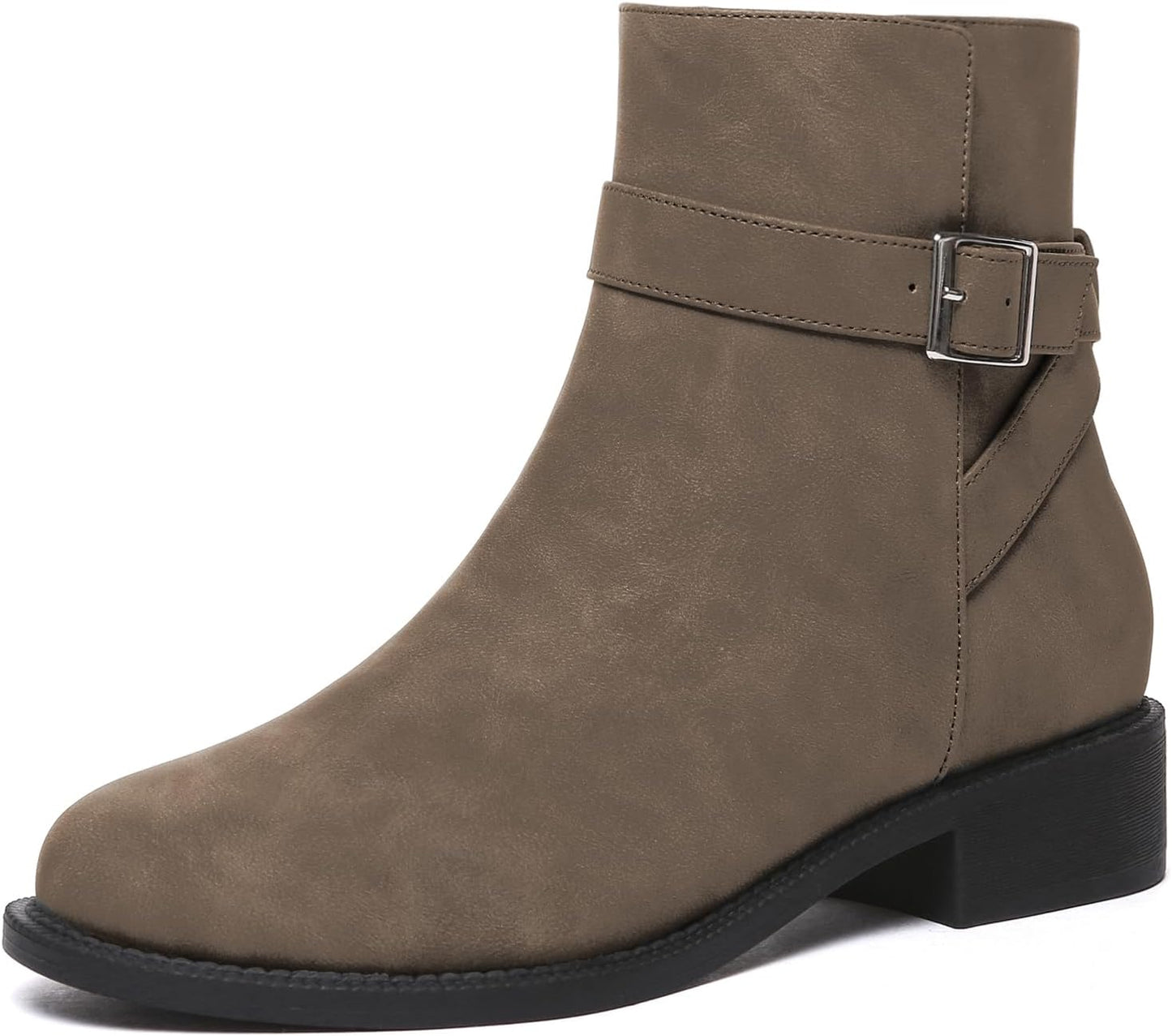 Athlefit Women's Ankle Boots with Chunky Low Heel Design