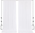 Wrinkle-Free White Backdrop Curtains - Perfect for Photography & Events!
