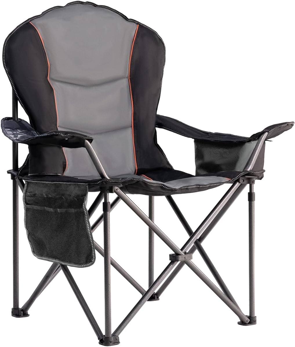 Oversized Camping Chair Heavy Duty 500LBS with Cooler Bag
