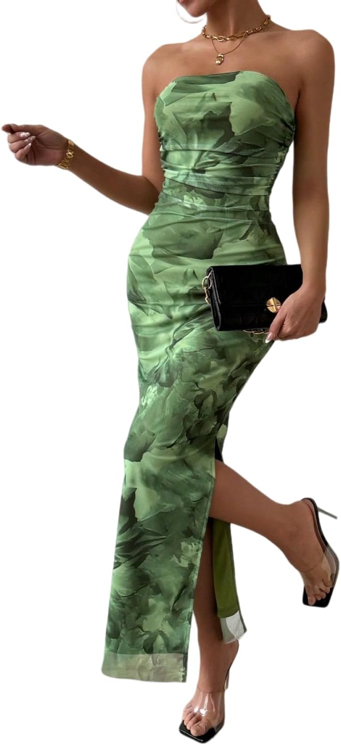 LIGHT DOT Women's Summer Dress: Strapless Bodycon Maxi Style