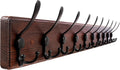 38.6in Large Wall Coat Rack with 10 Triple Metal Hooks - Space Saving