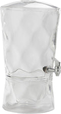 CreativeWare Sculptured 3 Gallon Beverage Dispenser - Clear, Durable