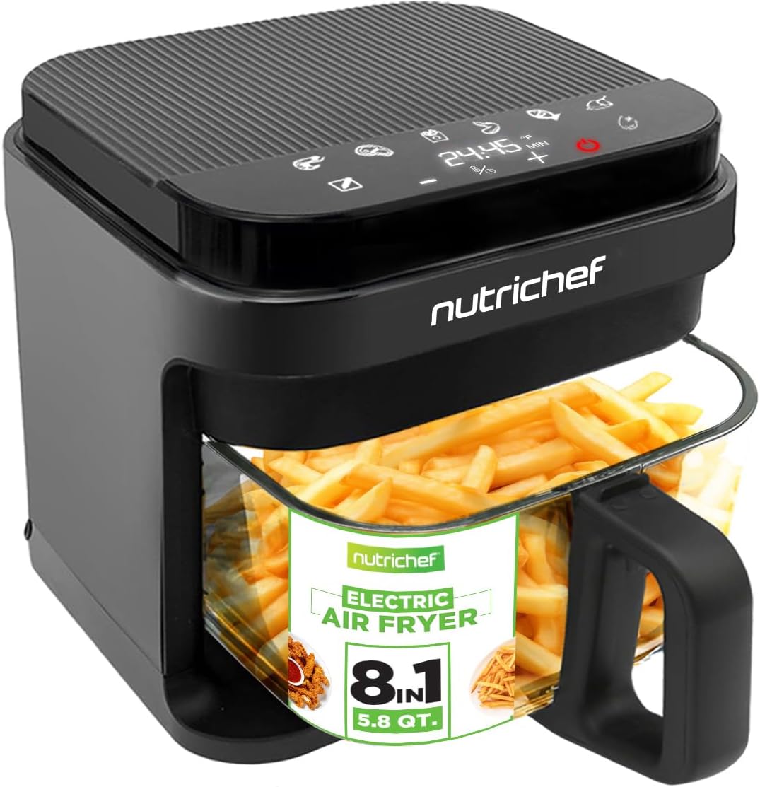 NutriChef Air Fryer: 8 Preset Modes for Perfect Cooking
