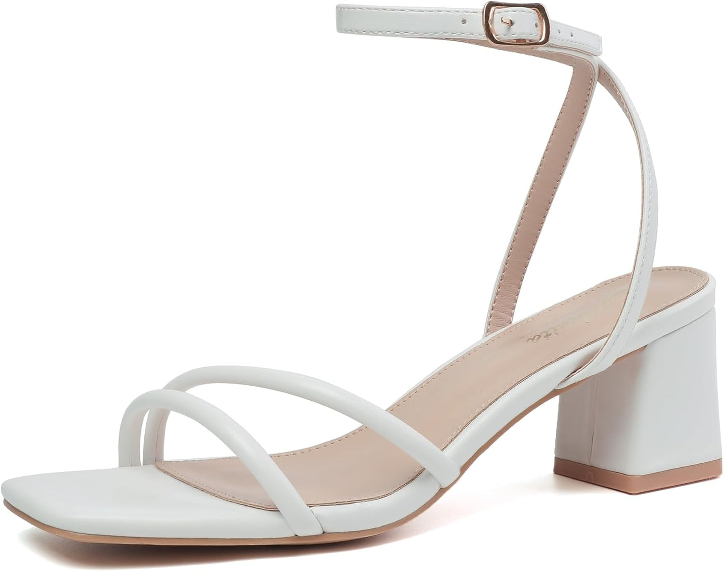 Women's Heels Chunky Block Strappy Square Open Toe Sandals