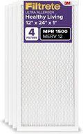 Filtrete 12x24x1 AC Furnace Air Filter MERV 12 - Allergy Friendly