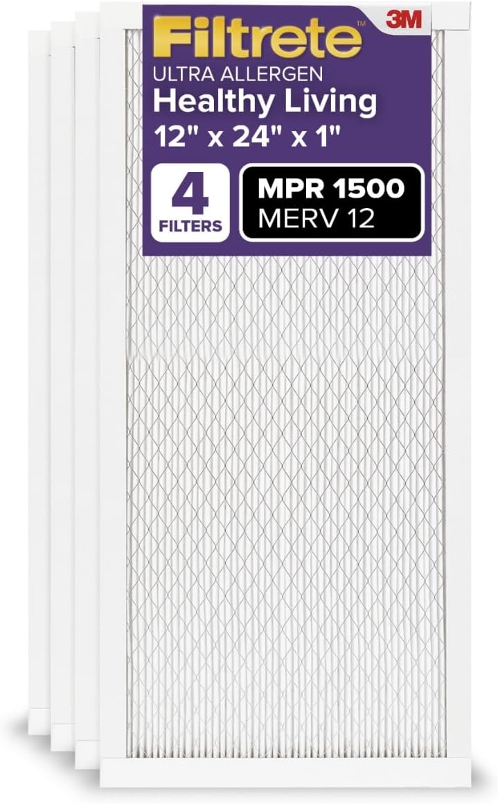 Filtrete 12x24x1 AC Furnace Air Filter for Cleaner Air