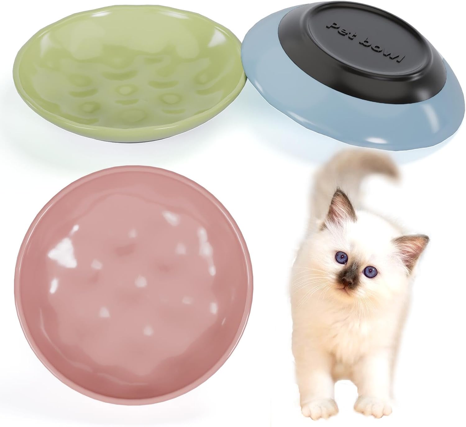 Whisker-Friendly Cat Bowl Set by Dazhshun