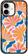 Impact Case for iPhone 16 Slim Clear Black - Lazy Daisy Design