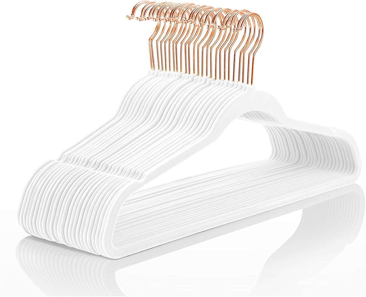 MIZGI Premium Velvet Hangers - Non Slip Space Saving Design