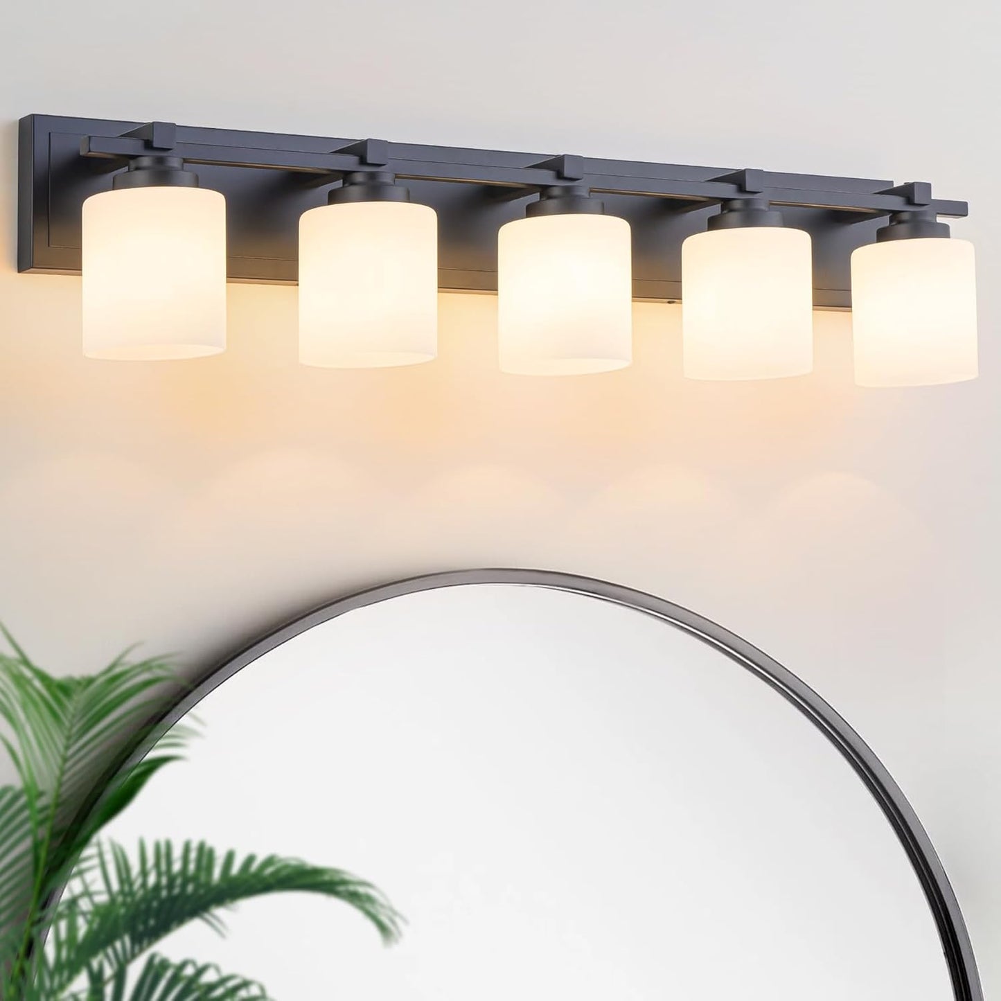 5 Light Modern Bathroom Light Fixtures Over Mirror for Style