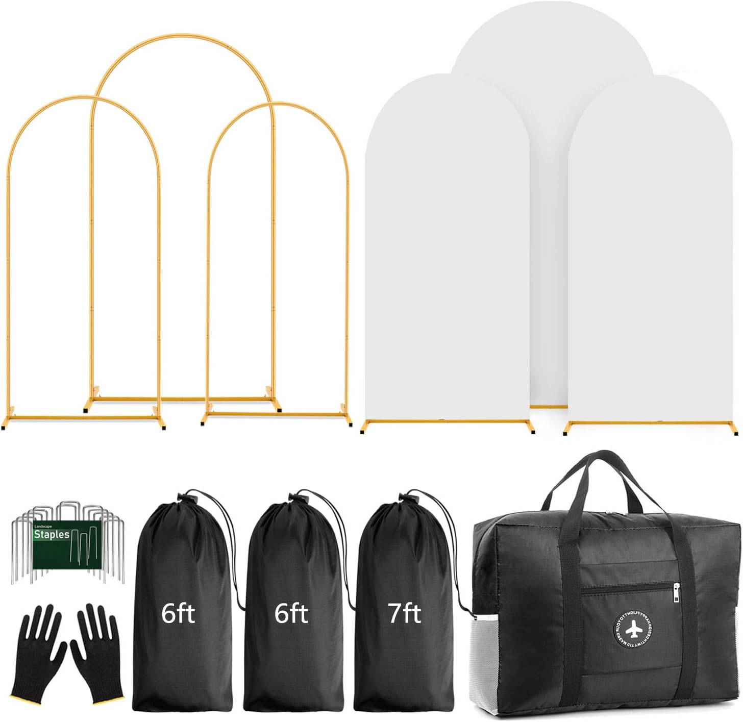 Arch Backdrop Stand Set with Cover for Weddings and Events