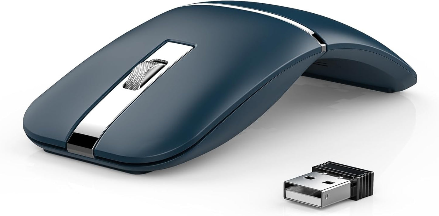 Foldable Bluetooth Travel Mouse: Rotatable & Rechargeable! 