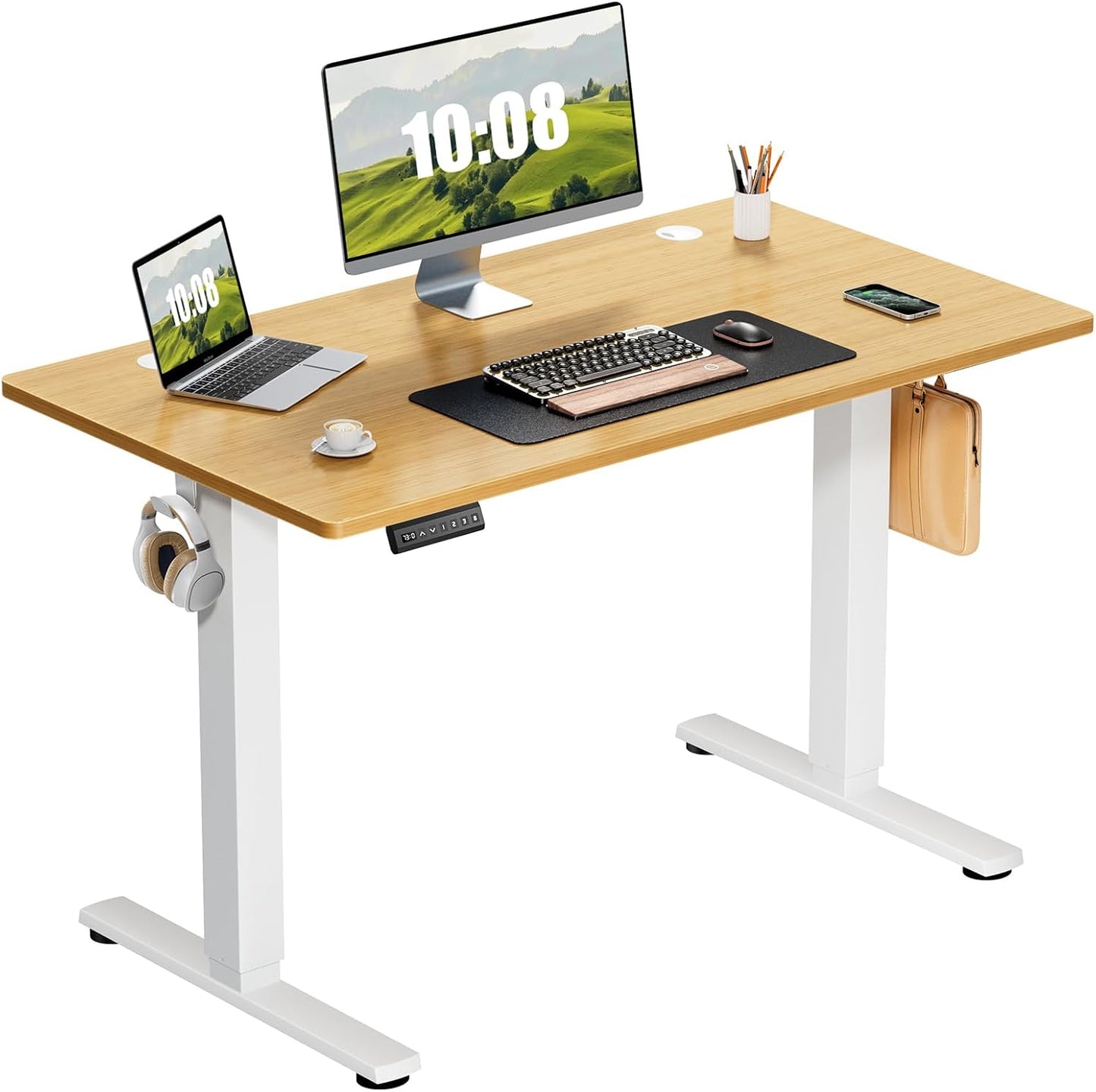 Sweetcrispy Electric Adjustable Height Standing Desk for Home Office