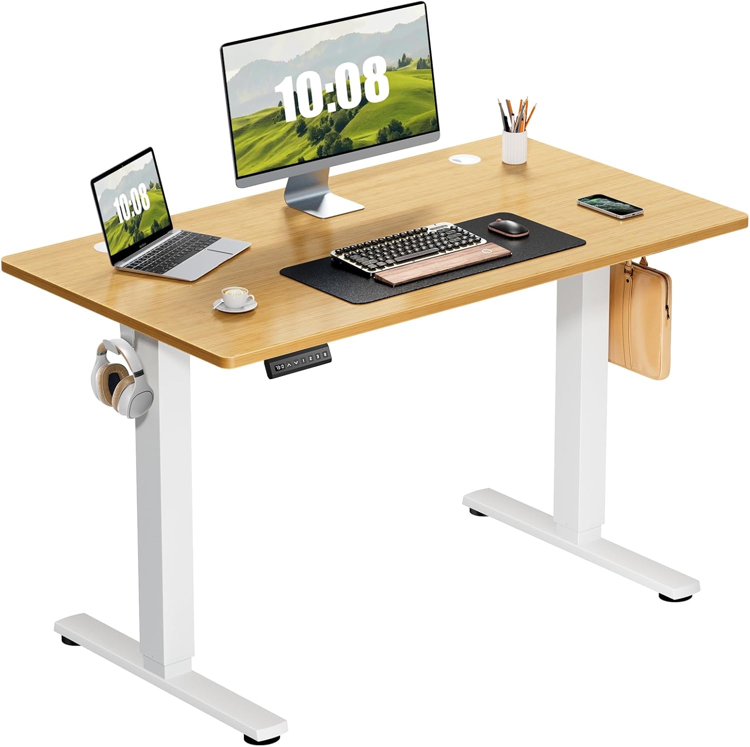 Sweetcrispy Electric Adjustable Height Standing Desk for Home Office