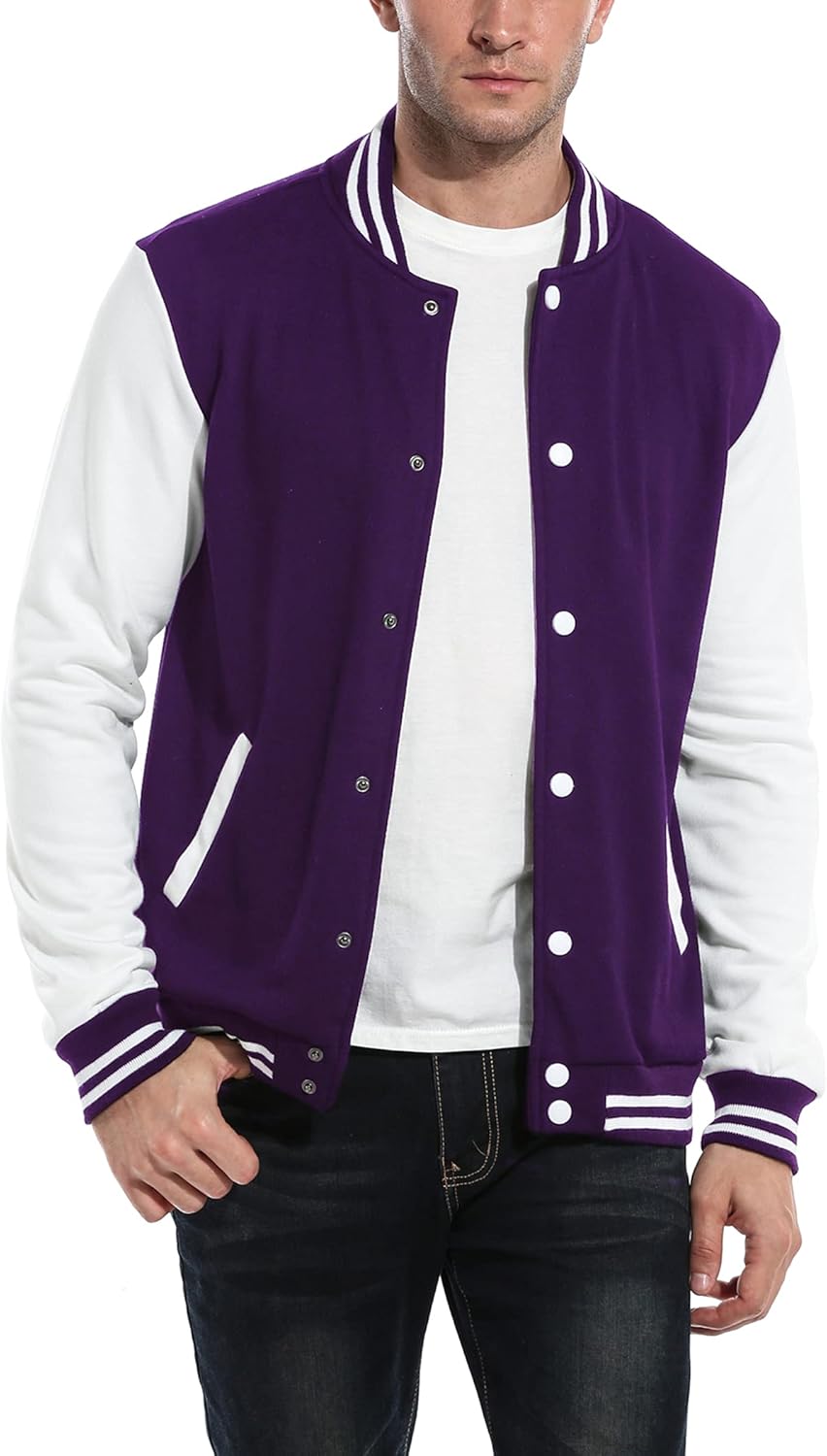 COOFANDY Men's Fashion Varsity Jacket for Casual Style Lovers