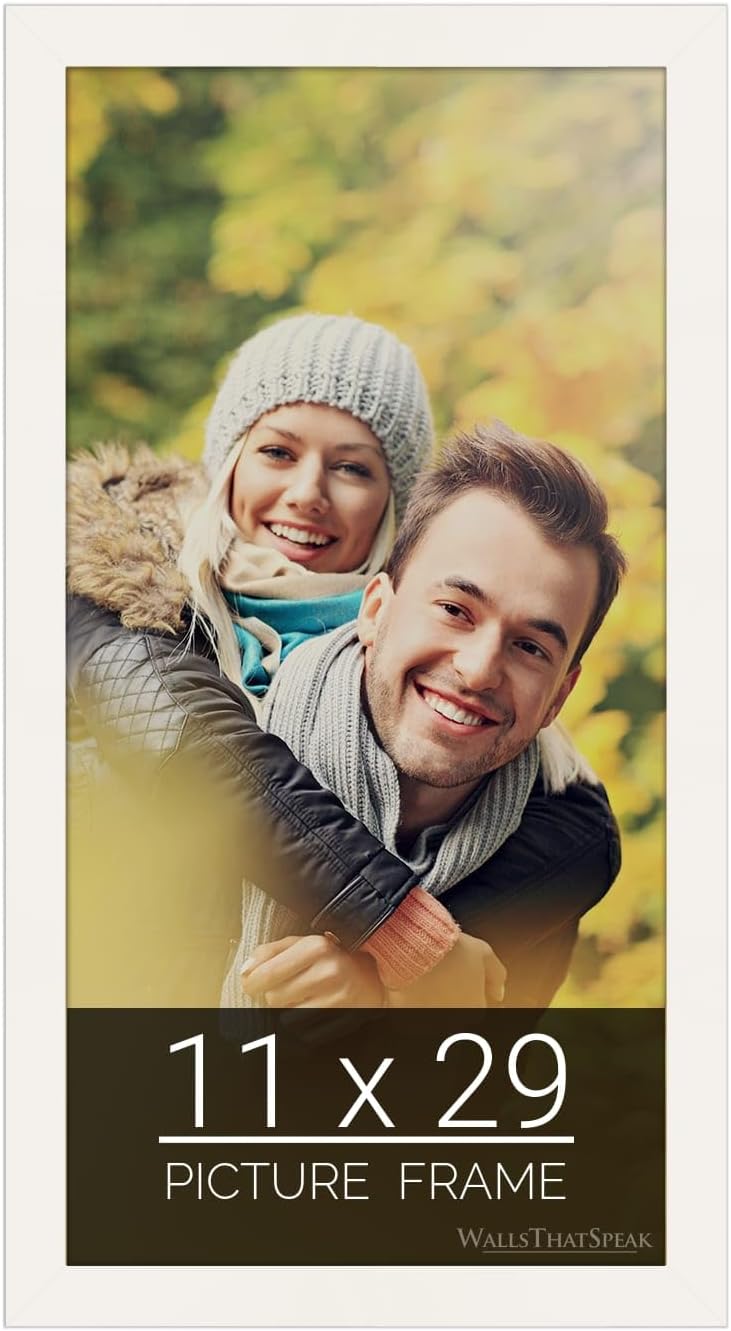 11x29 White Picture Frame for Puzzles, Posters, and Photos