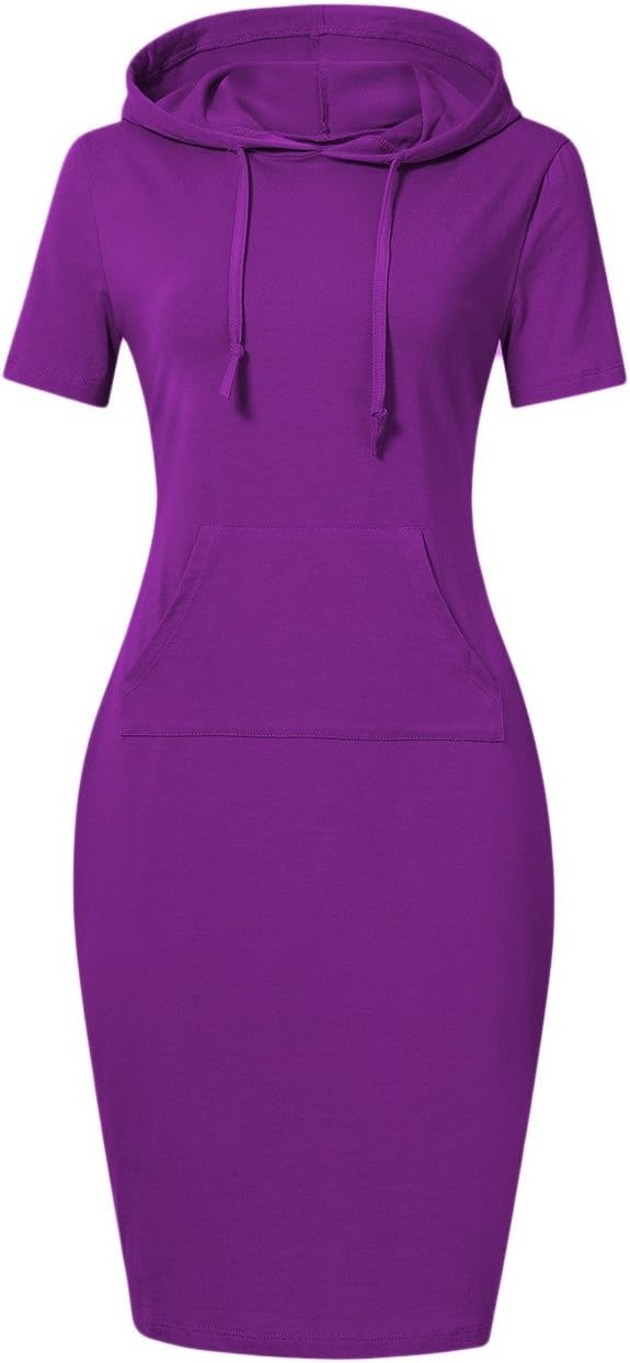 MISSKY Women's Casual Hoodie Dress for Leisure and Sport