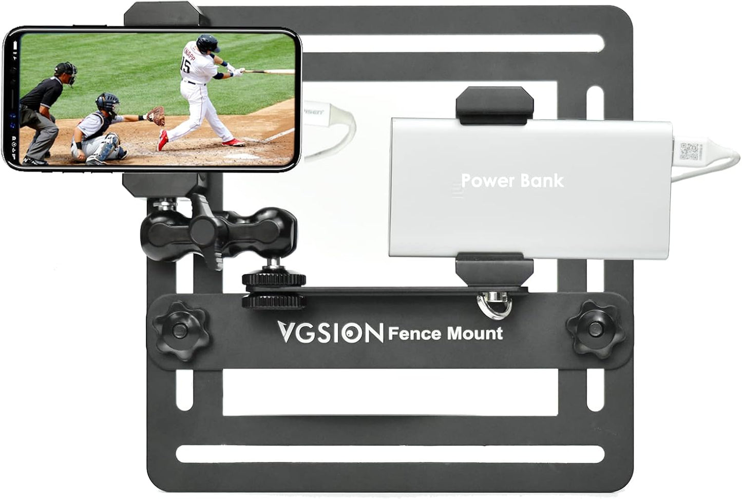 Action Camera Phone Fence Mount for Baseball Tennis Games