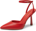 DREAM PAIRS High Heels Closed Pointed Toe Pumps - Chic Ankle Strap