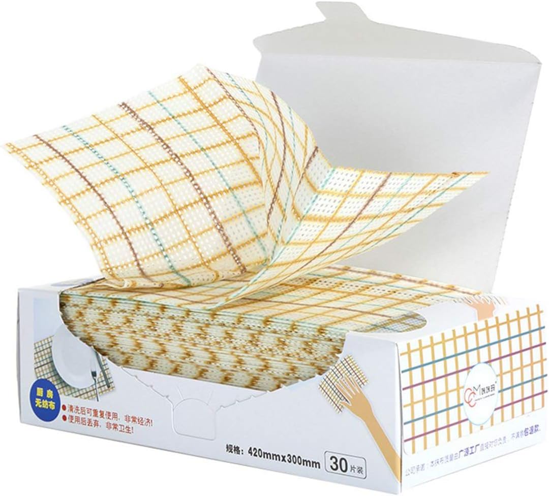 30 Pack Absorbent Disposable Cleaning Towels