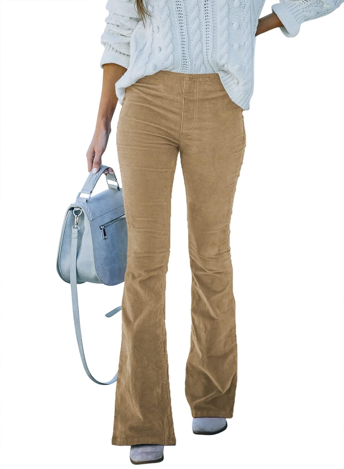 Sidefeel Women's Corduroy Flare Pants for Stylish Autumn Wear