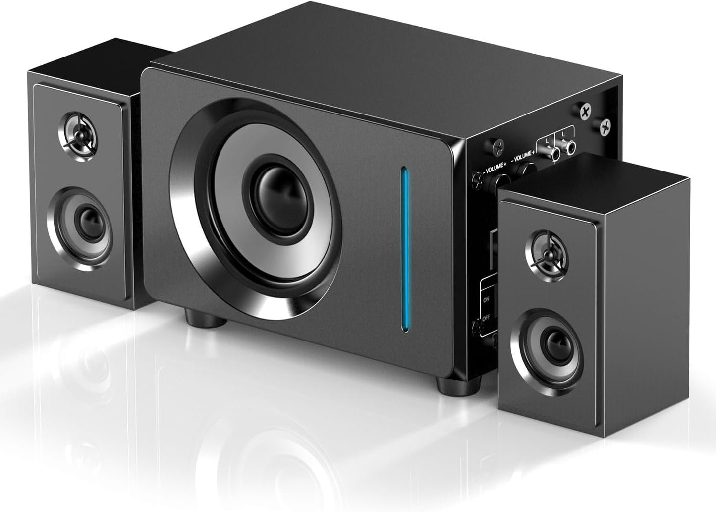 Immerse in 3D Sound: 2.1 Gaming Stereo System, 60W