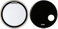 Aquarian Superkick II Clear + Evans EQ3 Resonant 22 in Drumheads