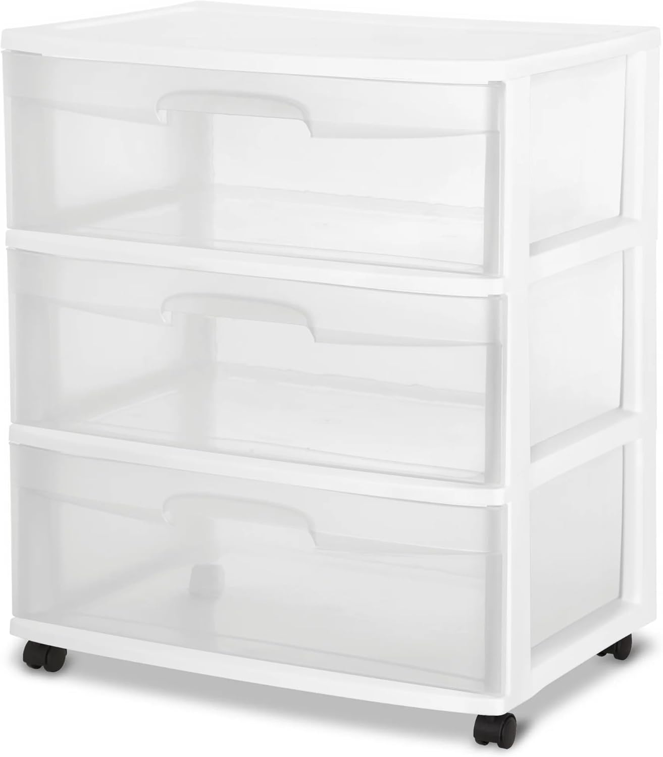 Wide 3 Drawer Cart White for Versatile Home Storage Solutions