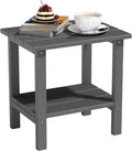 Outdoor Side Table for Patio - Weather-Resistant 2-Tier End Table