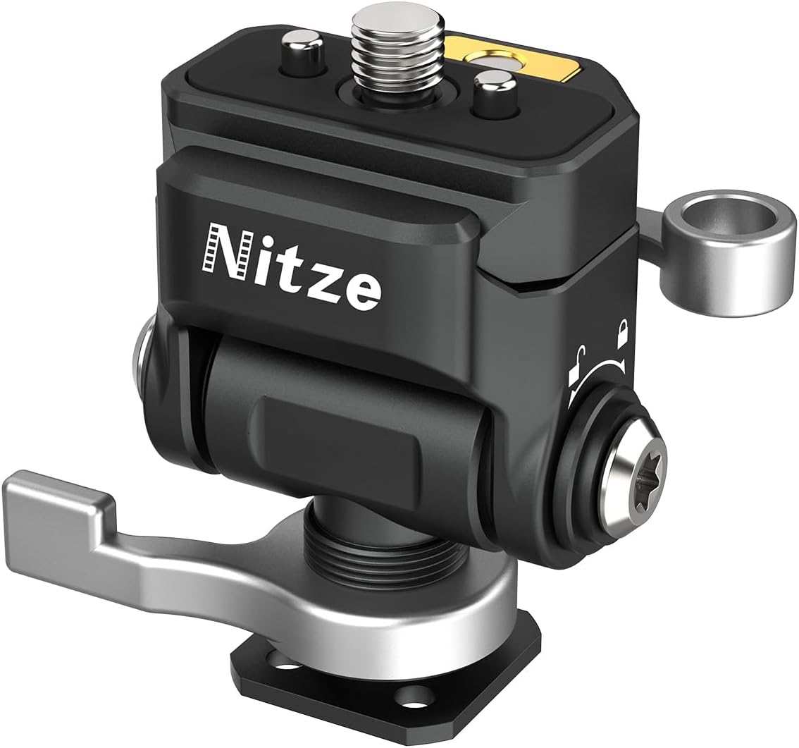 Nitze Quick Release Camera Monitor Mount with Adjustable NATO Clamp