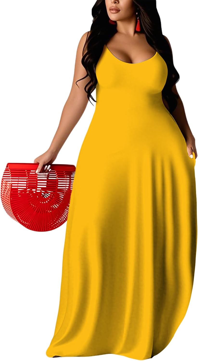 UOUA Hawaiian Dresses Plus Size Luau Party Sundress for Summer