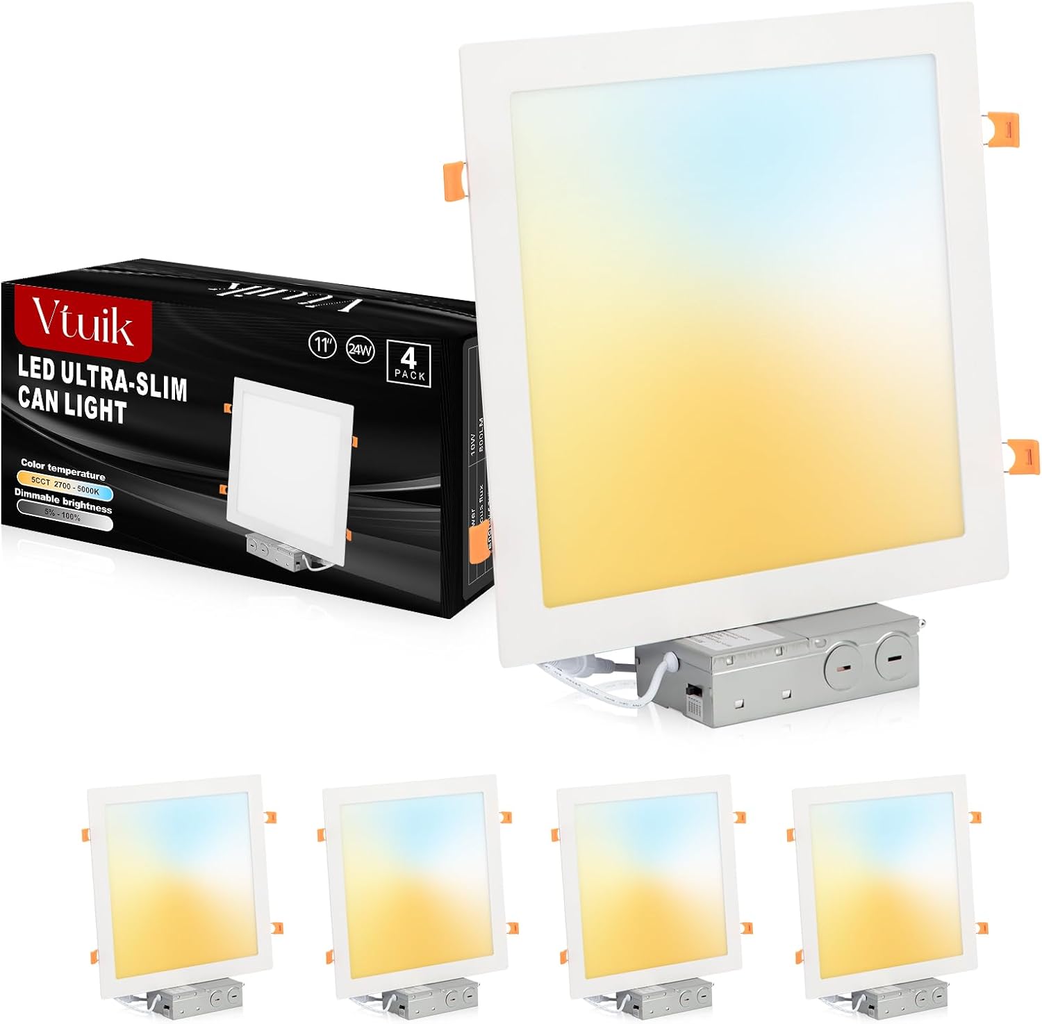 11 Inch Square LED Recessed Ceiling Light for Modern Spaces