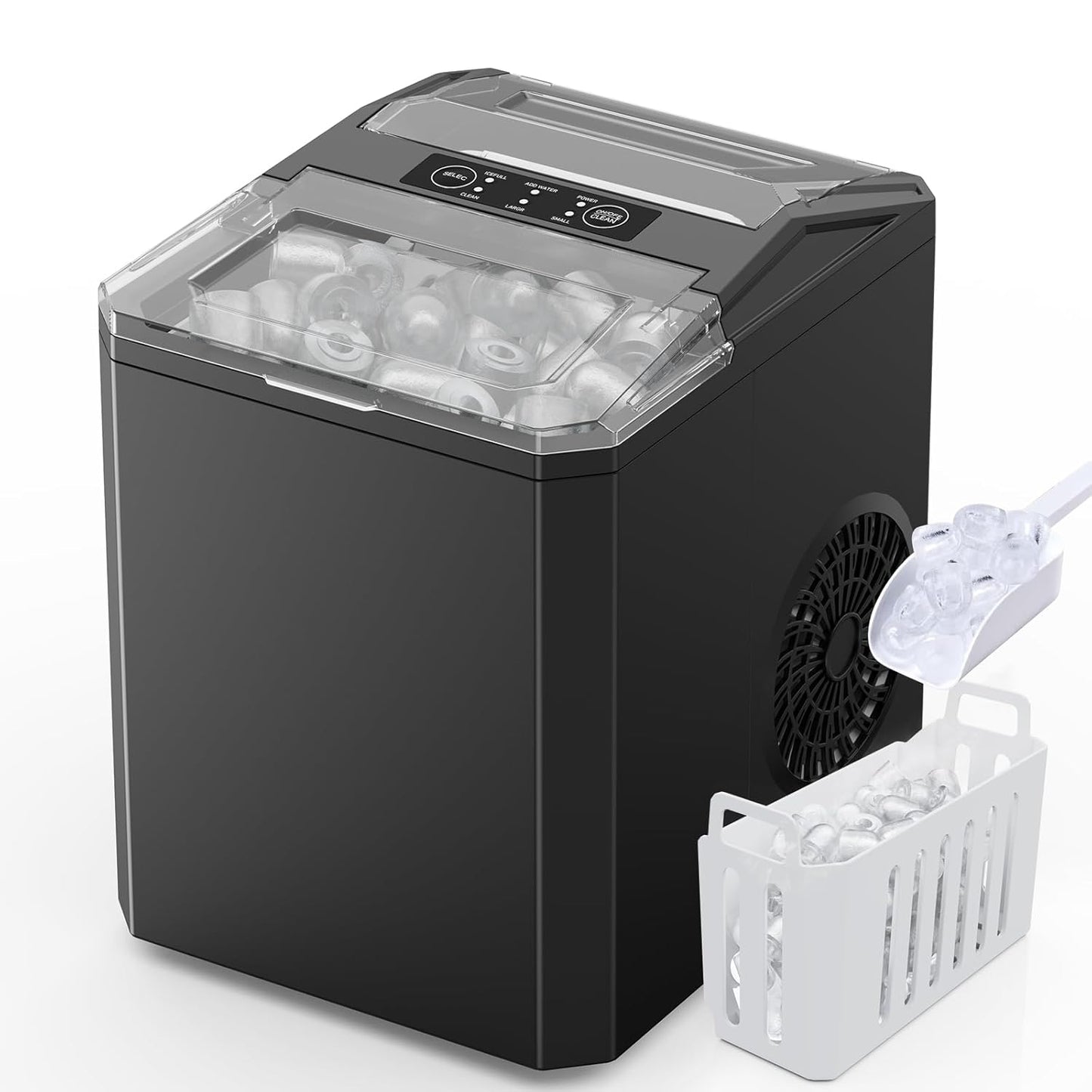 Sweetcrispy Countertop Ice Maker for Fast Ice Production