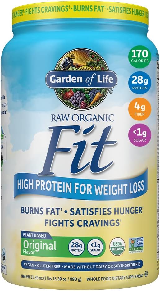 Garden of Life Raw Organic Fit Vegan Protein Powder for Weight Loss
