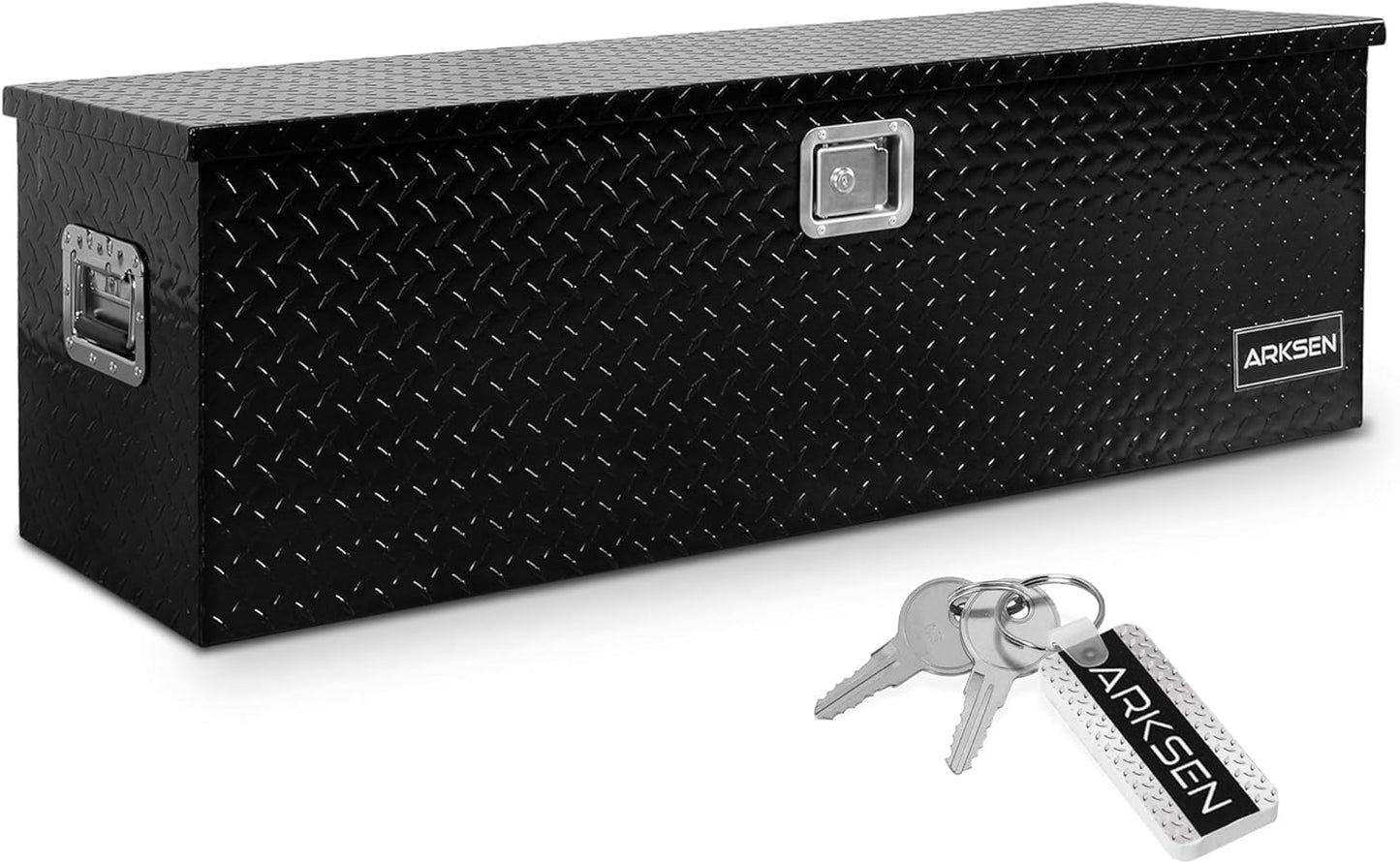 ARKSEN 49in Aluminum Diamond Plate Tool Box for Secure Storage