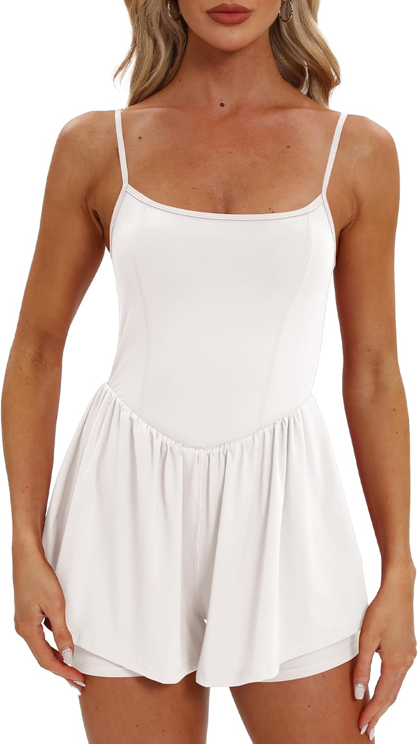 Beaully Women's Summer Sleeveless Athletic Rompers for Style