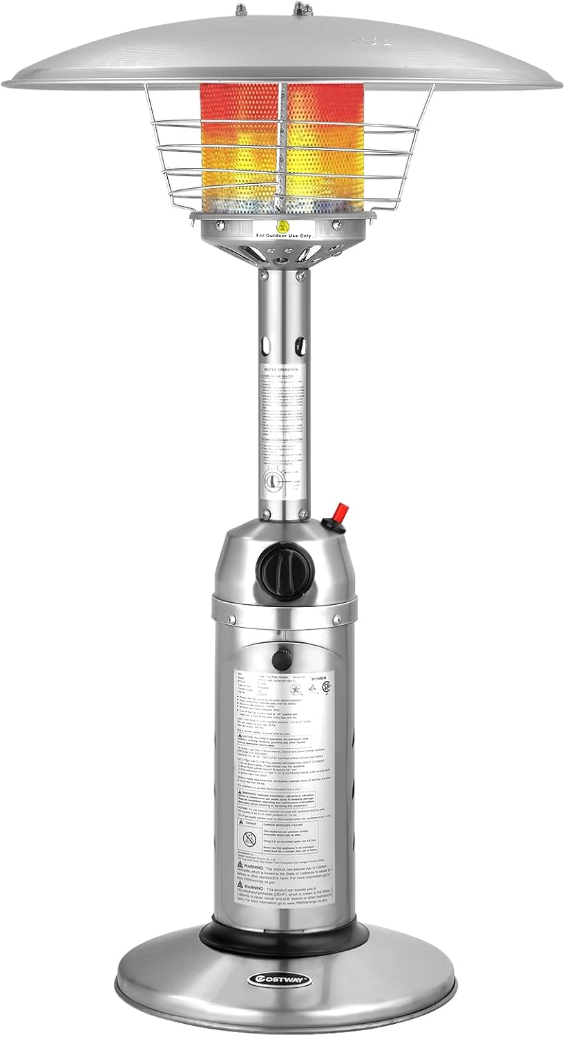 Giantex Outdoor Tabletop Propane Heater - Powerful 11,000 BTU
