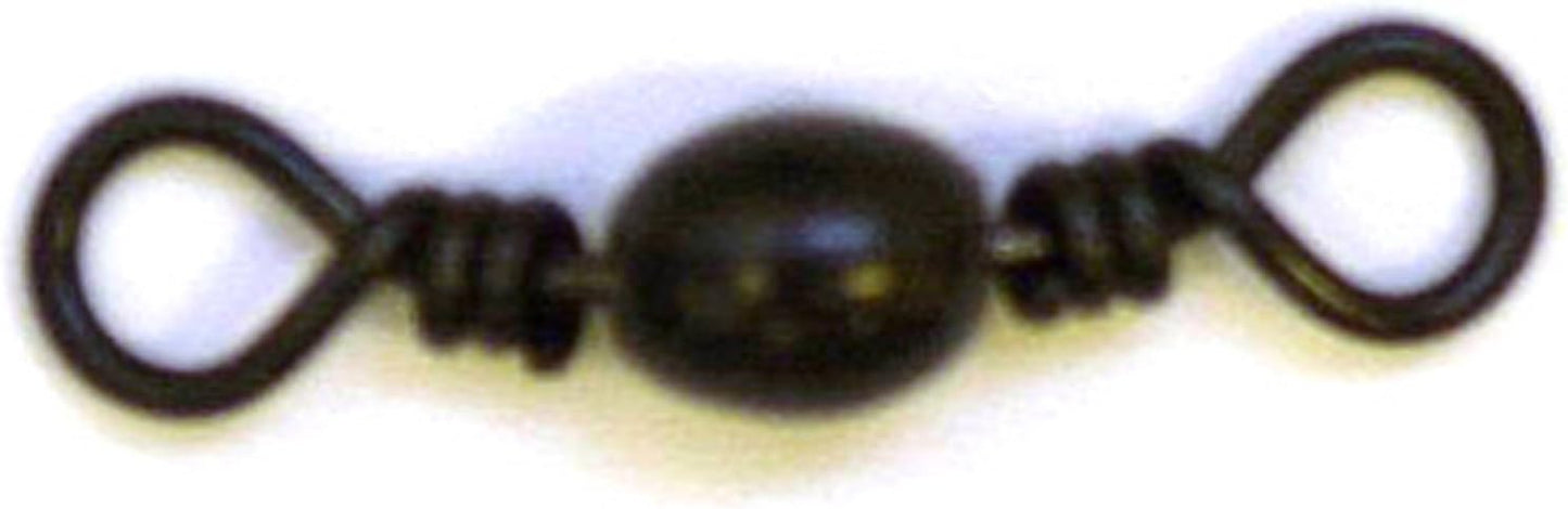 Eagle Claw Size 10 Barrel Swivel, Black Finish - Smooth Rotation