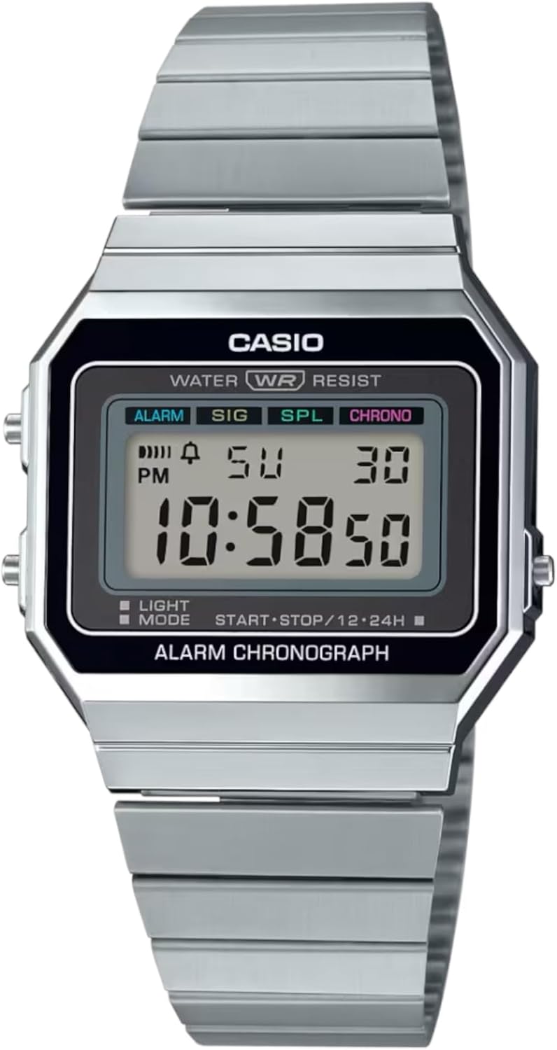 Casio Retro LED Digital Watch Stainless Steel