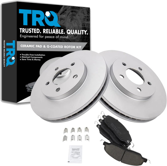 TRQ Front Brake Pad & Rotor Kit for 2005-2010 Ford Mustang