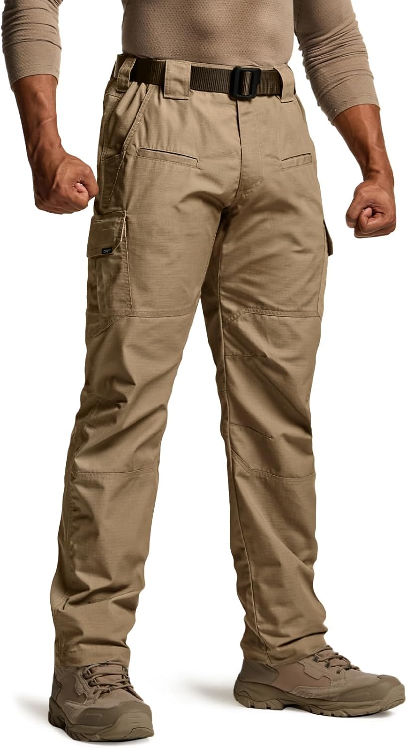 CQR Men's Tactical Pants - Lightweight Water Resistant Cargo Pants