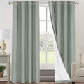 PrinceDeco Linen 100% Blackout Curtains 84 in - Darkening & Insulating